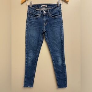 Levi’s 711 Skinny Jeans Raw Hem 24
